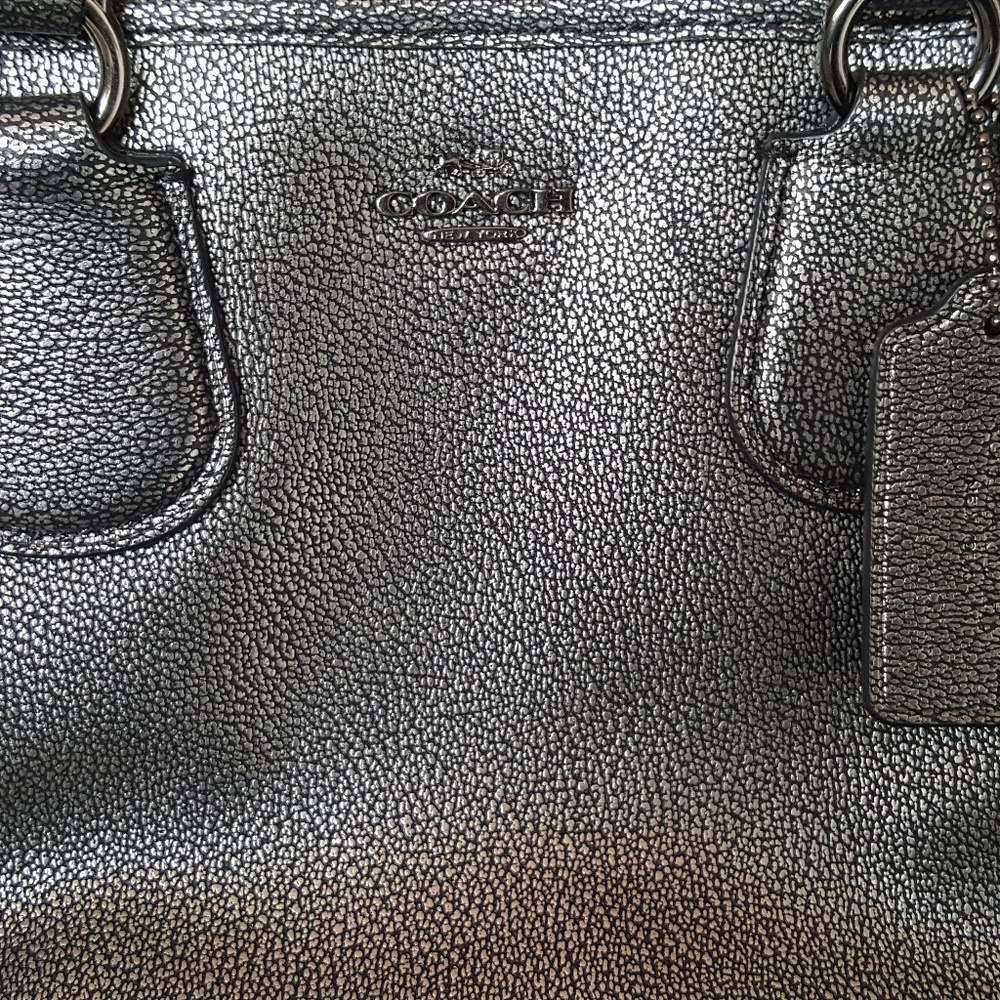 NWOT coach crossbody purse gunmetal silver/grey M